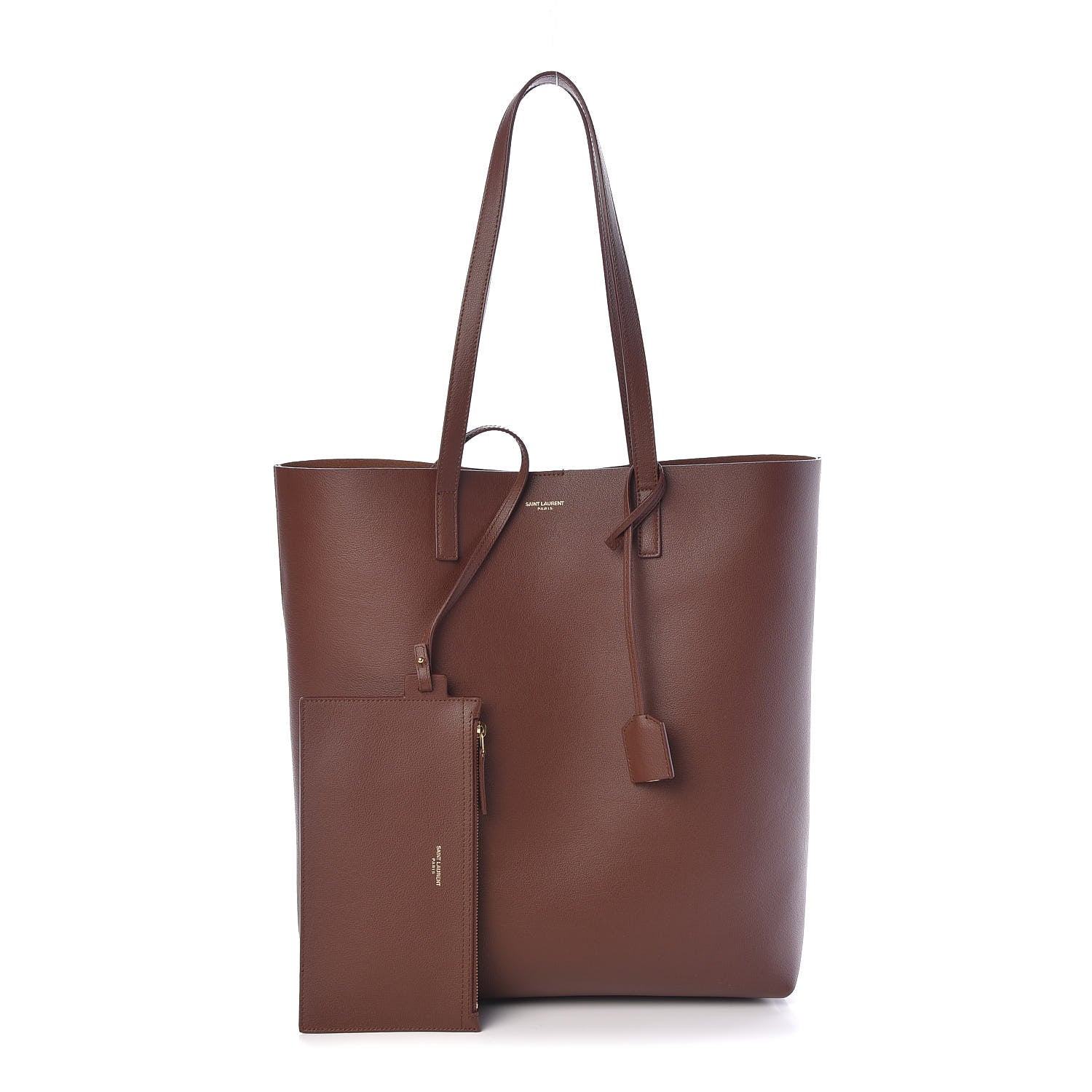 Saint Laurent Calfskin Medium Shopping Tote Old Brandy 1 of 13