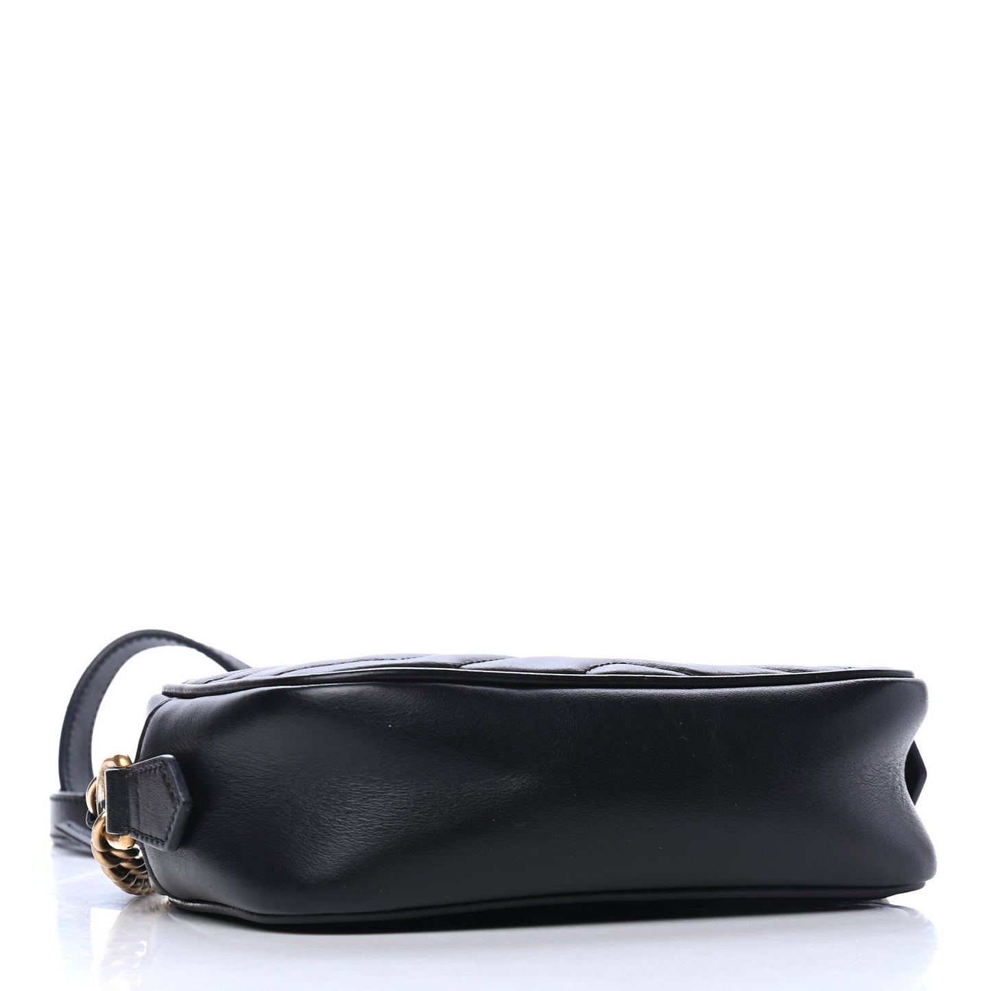 Calfskin Matelasse Mini GG Marmont Chain Shoulder Bag Black