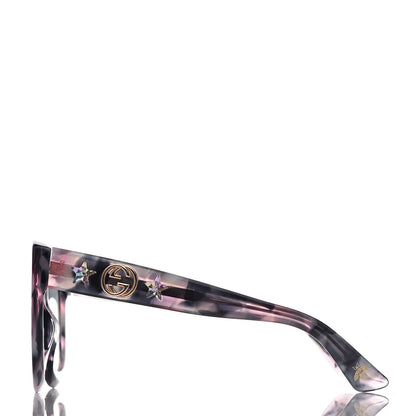 Gucci Round Frame Star Sunglasses GG0208S Grey Pink 3 of 7