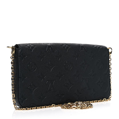 Louis Vuitton Empreinte Pochette Felicie Chain Wallet Black 2 of 5