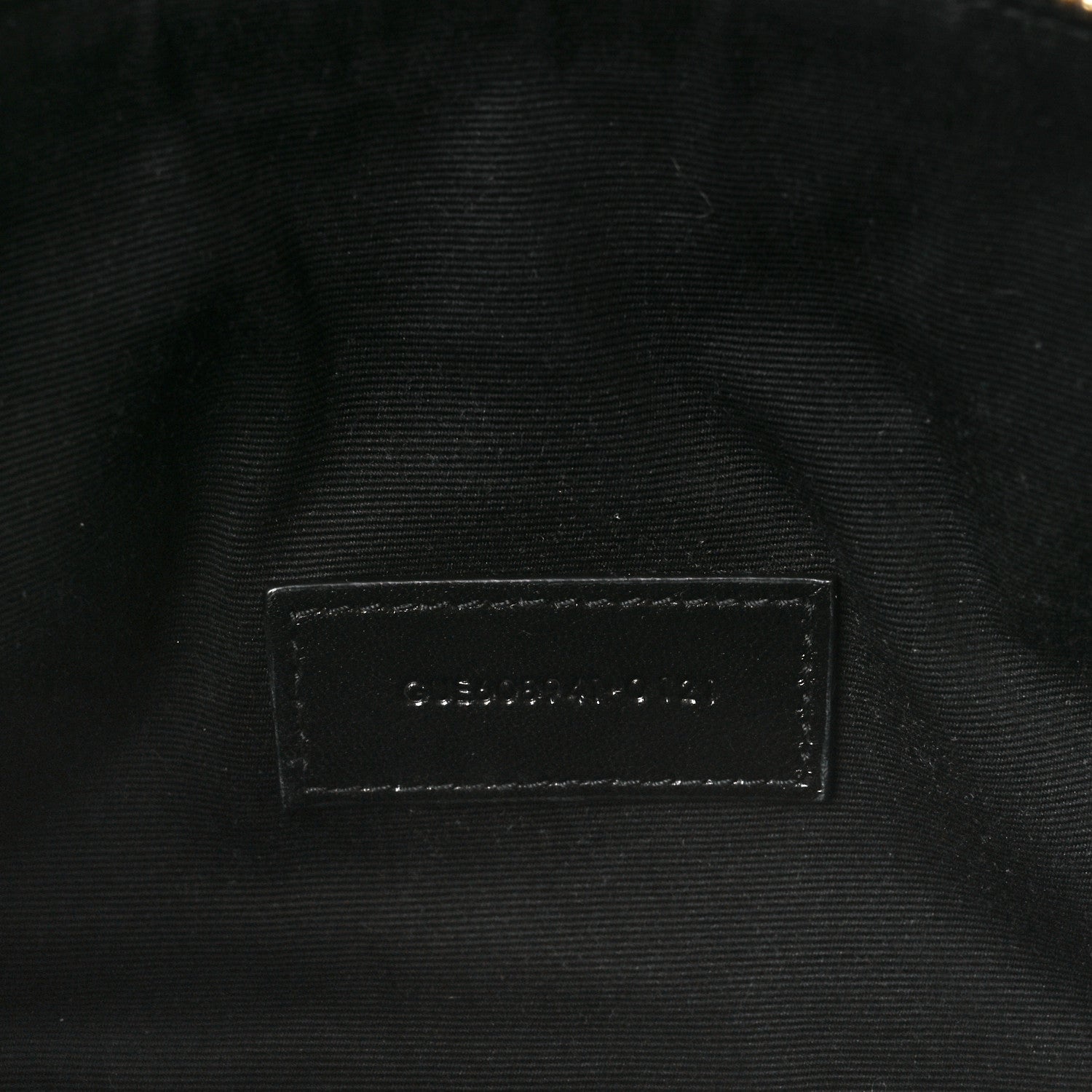 Saint Laurent Grained Lambskin Quilted Mini Becky Double Zip Bag Dark Beige 9 of 13