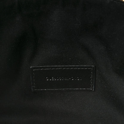 Saint Laurent Grained Lambskin Quilted Mini Becky Double Zip Bag Dark Beige 9 of 13