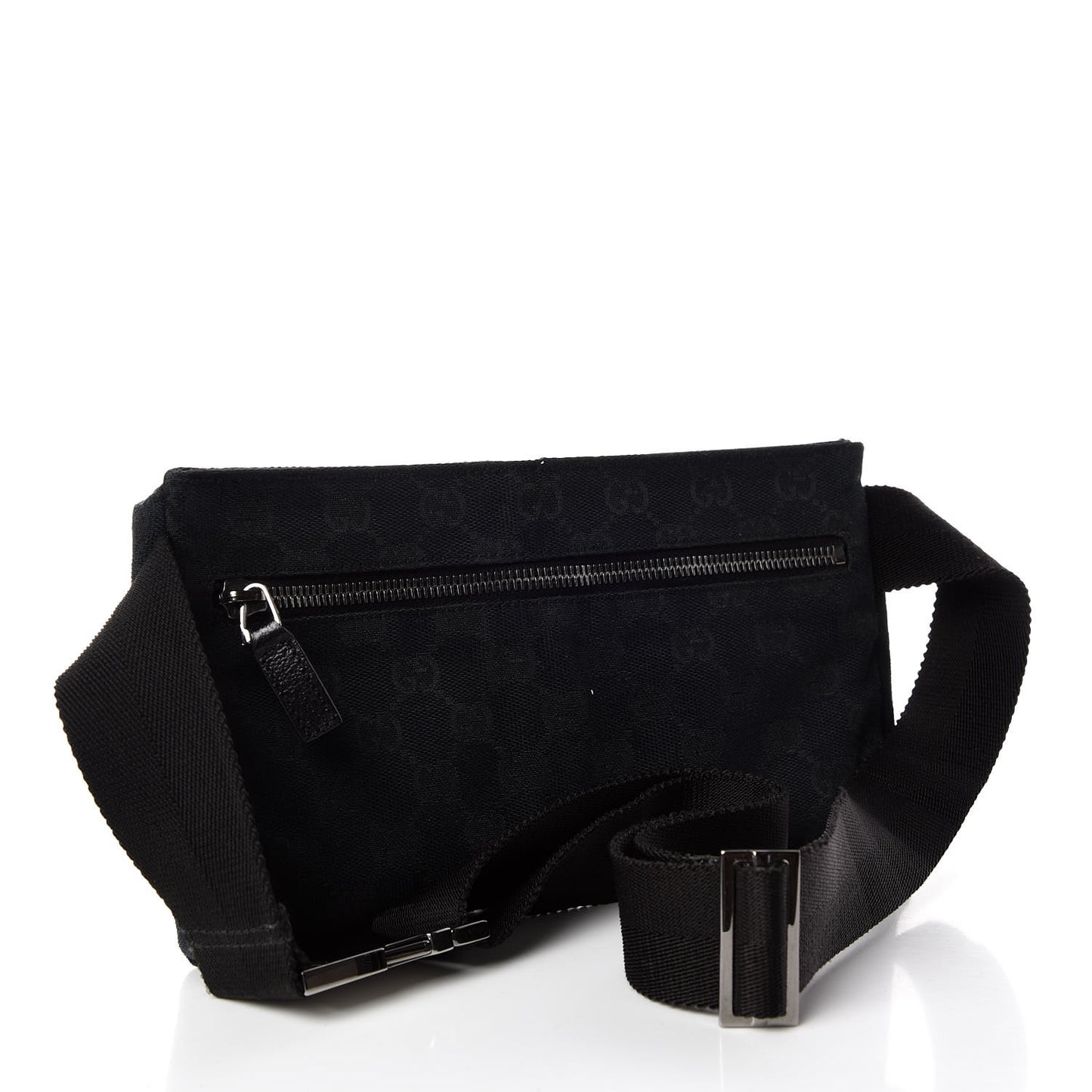 GG Monogram Double Pocket Belt Bag Black