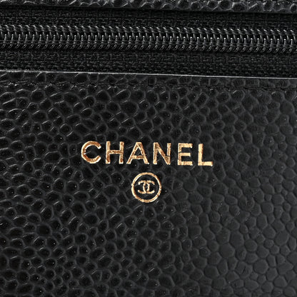 Chanel Caviar Quilted Wallet On Chain WOC Black 6 of 18