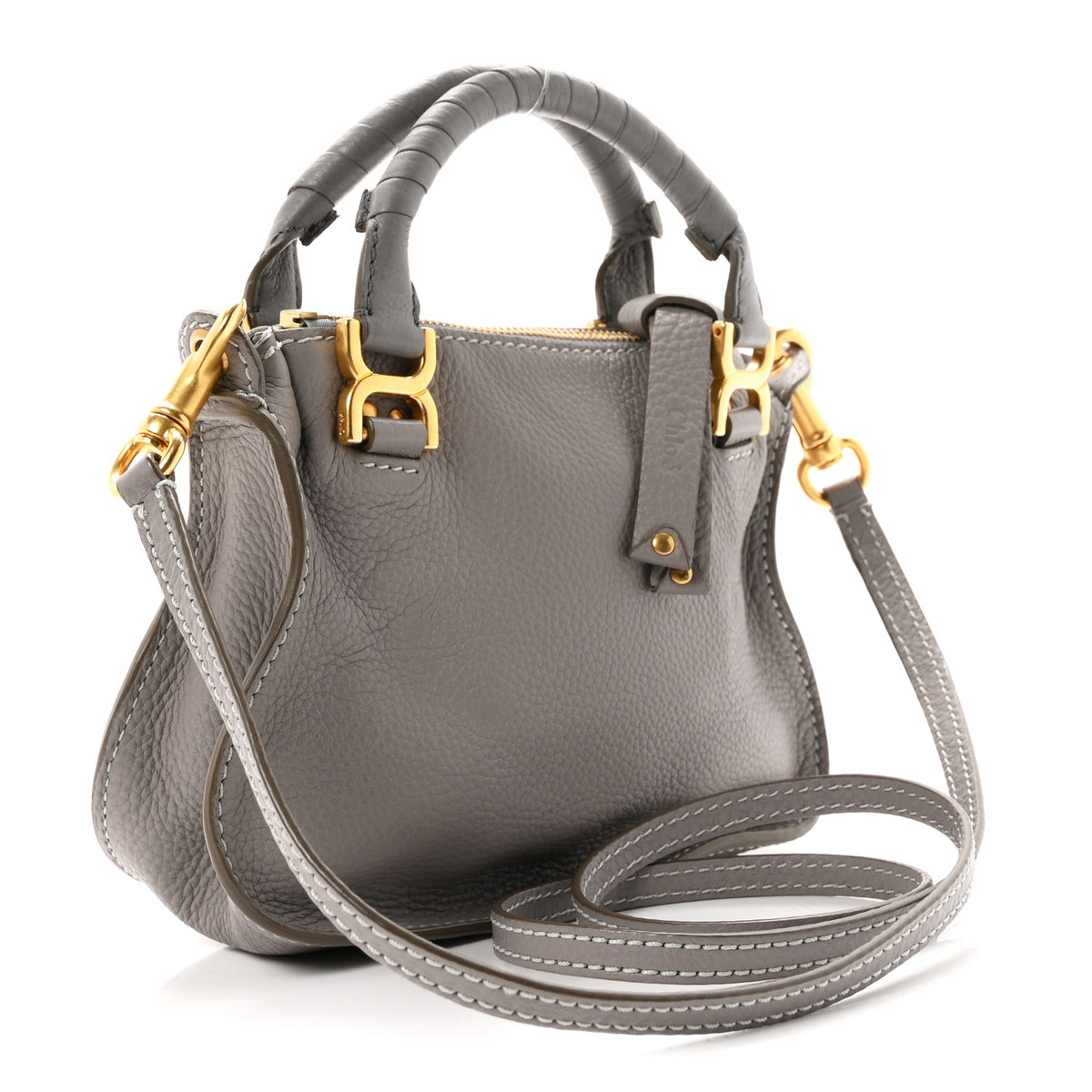Chloe Calfskin Mini Marcie Satchel Cashmere Grey 3 of 11