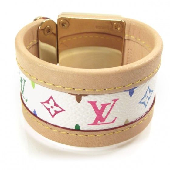Monogram Multicolor S Lock Bracelet White