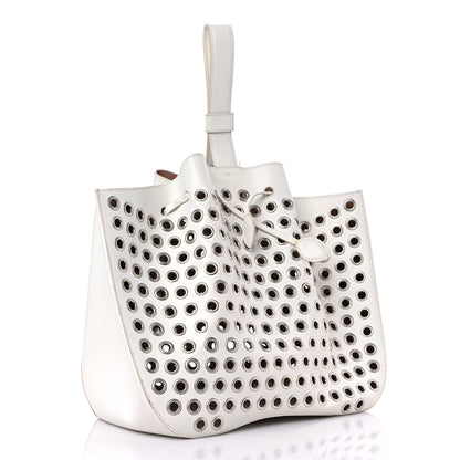 Alaia Calfskin Grommet Rose-Marie 28 Bag White 4 of 24
