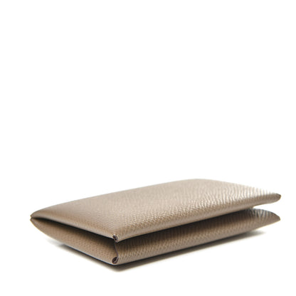 Hermes Epsom Calvi Card Case Etoupe 4 of 8