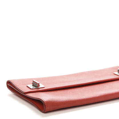 Prada Saffiano Flap Clutch Lacca 6 of 10