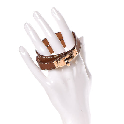Hermes Barenia Kelly Double Tour Bracelet S Fauve 2 of 5