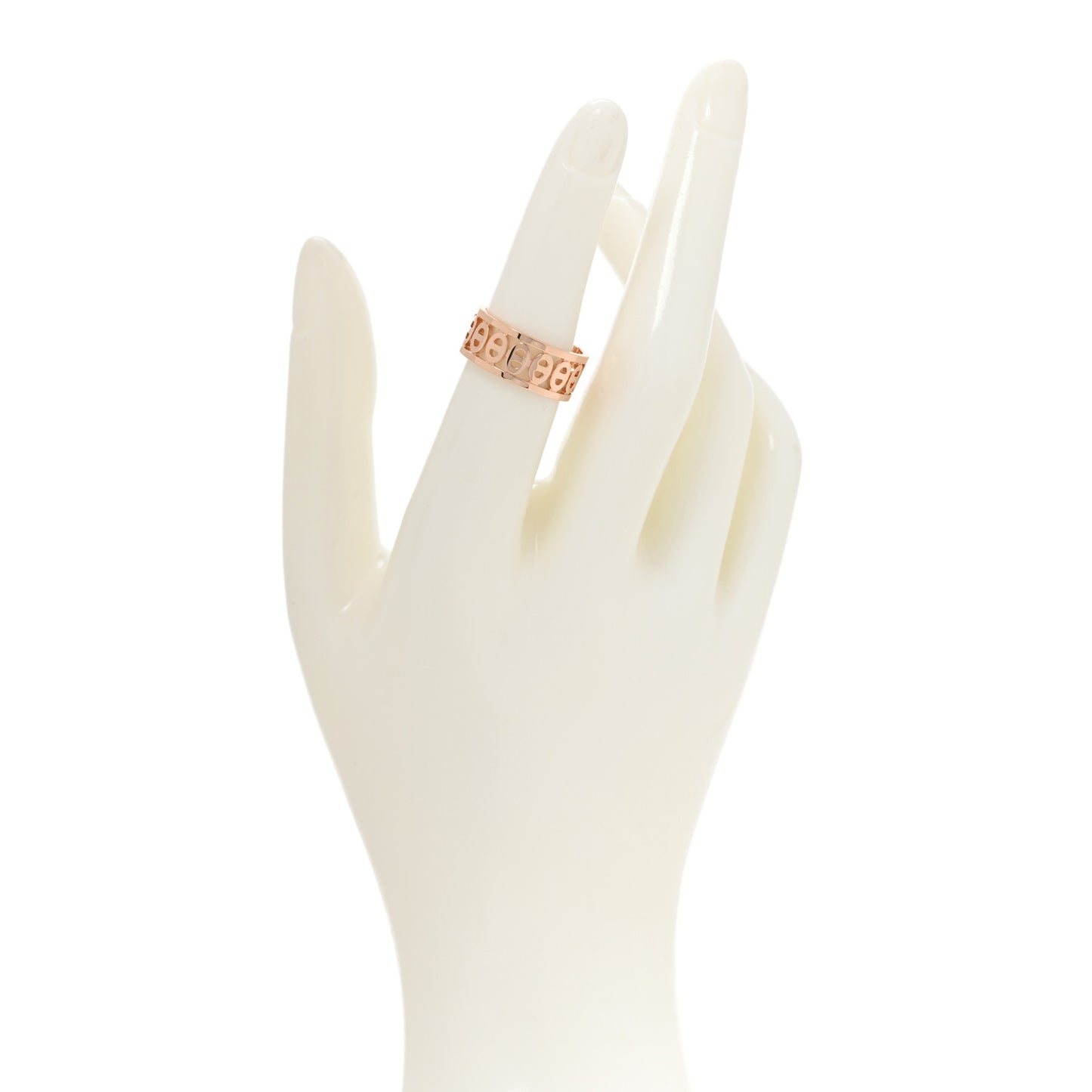 18K Rose Gold PM Chaine d'Ancre Divine Ring 53 6.5