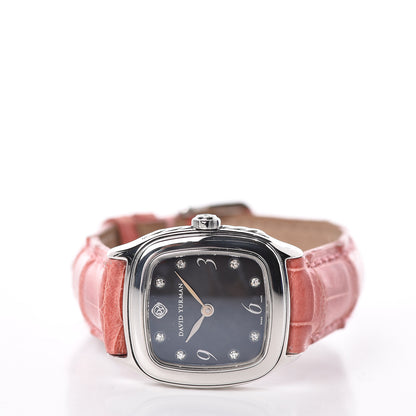 David Yurman Stainless Steel Alligator Diamond Black Mother of Pearl 25mm Thoroughbred Quartz Watch 3 of 10