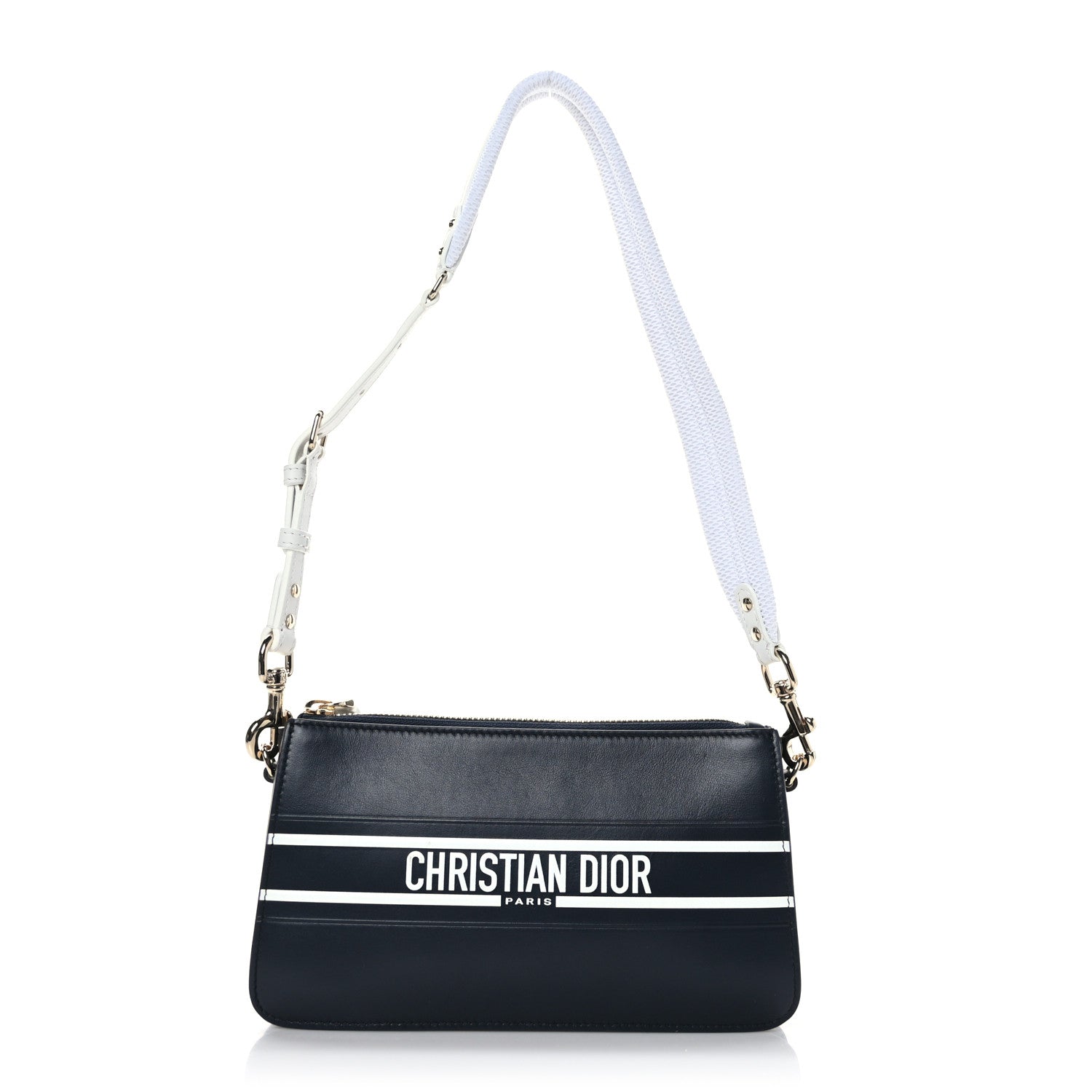 Christian Dior Calfskin Dior Vibe Pochette Blue White 1 of 8