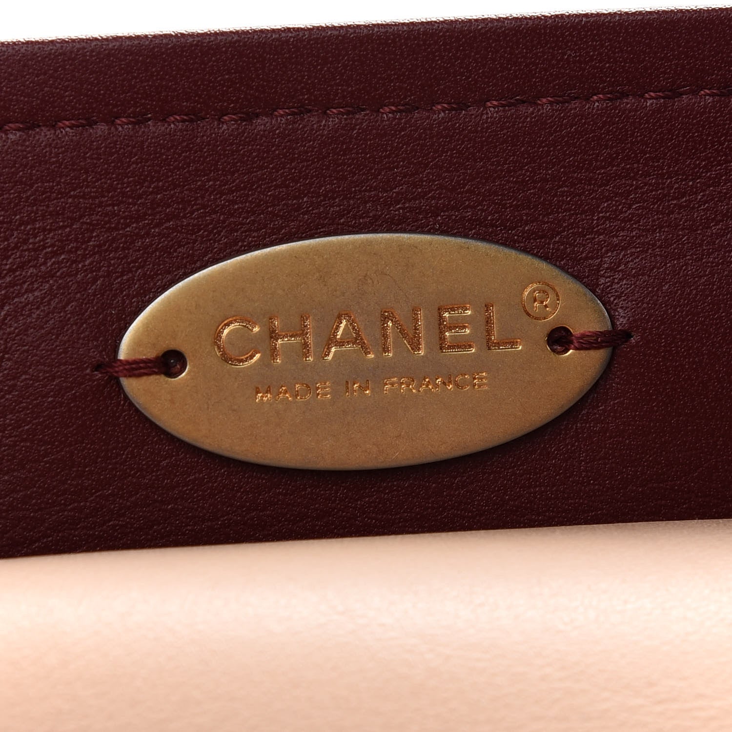 Chanel Bullskin Stitched Bi-Color Medium Shopping Tote Beige 6 of 9