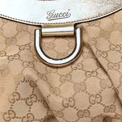Gucci Monogram Medium D Gold Hobo Gold 7 of 15
