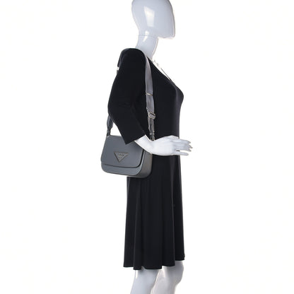Prada Saffiano Cuir Identity Shoulder Bag Ardesia 2 of 13