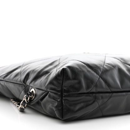 Chanel Shiny Calfskin Quilted Chanel 22 Backpack Black 9 of 10
