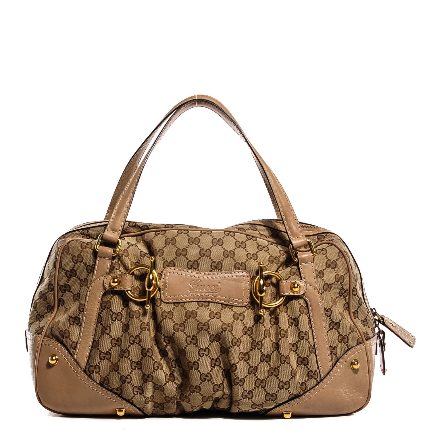 Gucci Monogram Jockey Boston Beige 1 of 7