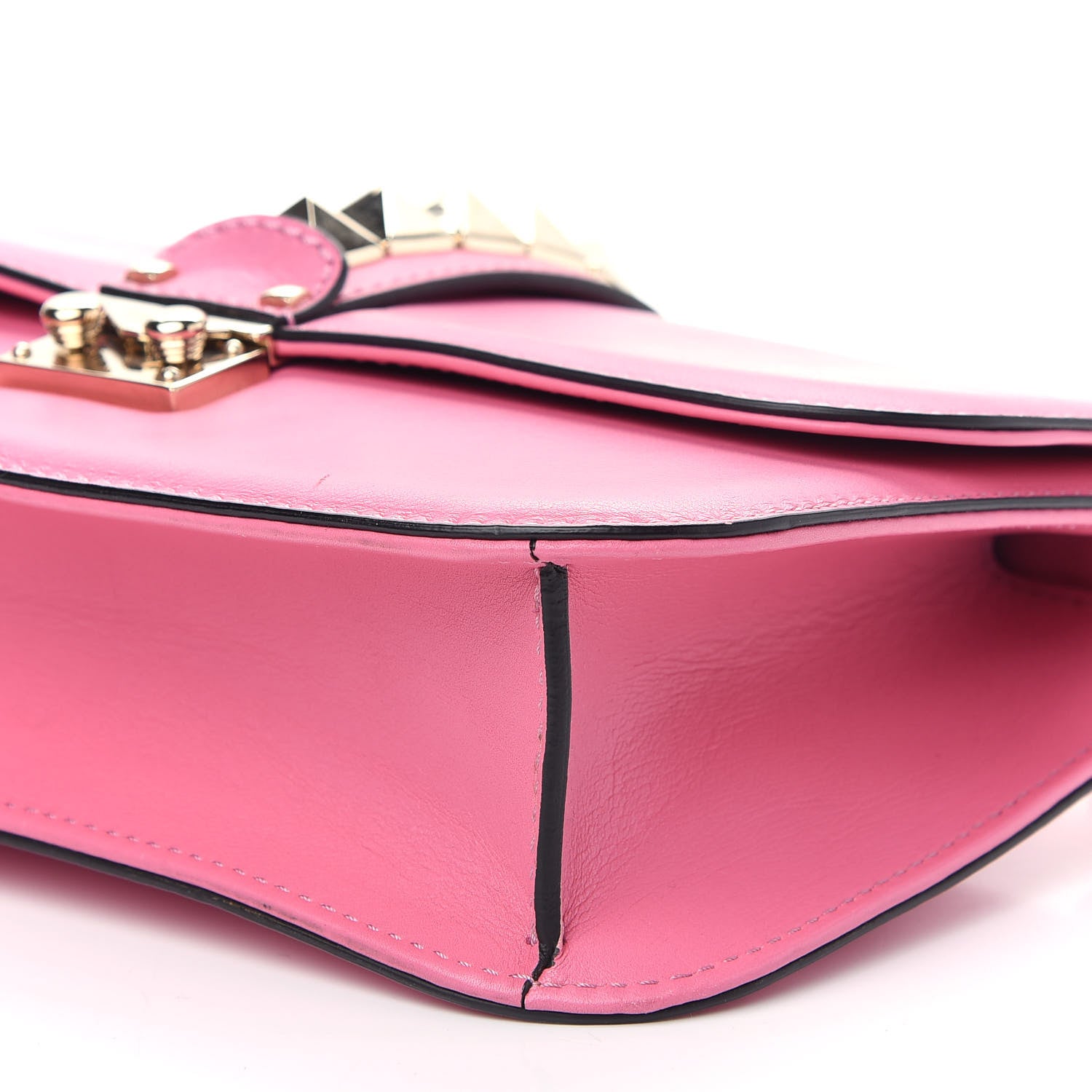 Valentino Garavani Vitello Medium Glam Lock Rockstud Flap Ninphea 6 of 11