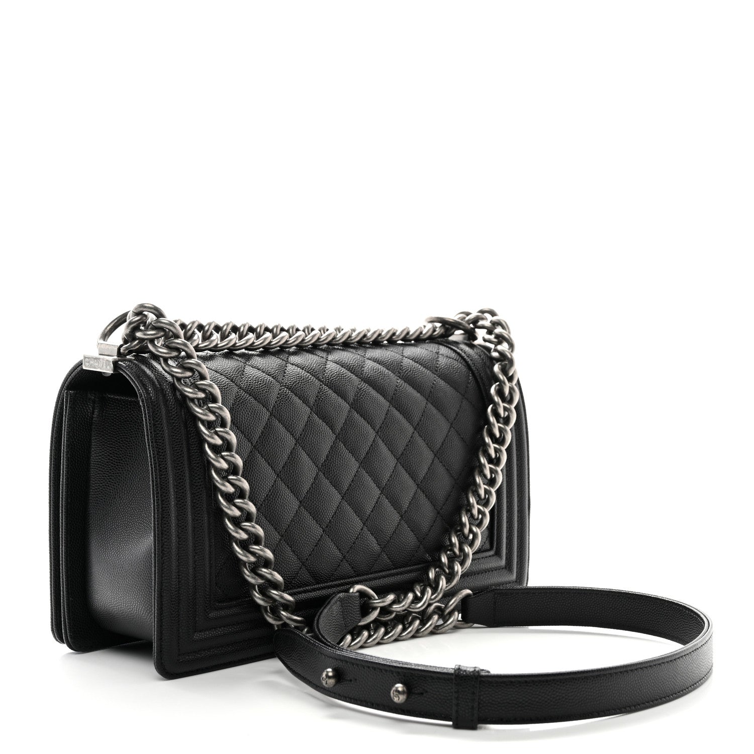 Chanel Caviar Quilted Medium Boy Flap Black 3 of 10