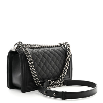Chanel Caviar Quilted Medium Boy Flap Black 3 of 10