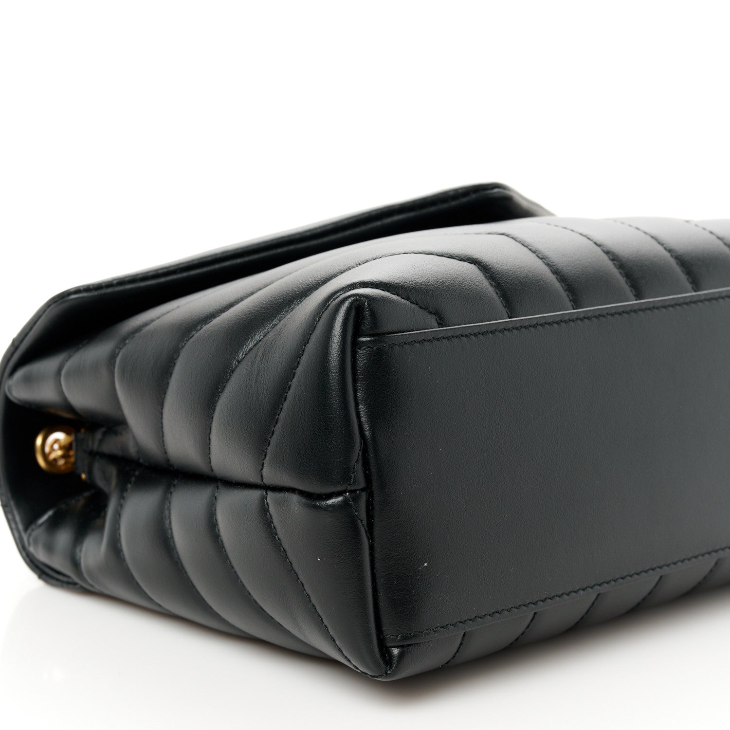 Saint Laurent Calfskin Y Quilted Monogram Small Loulou Chain Satchel Black 10 of 11