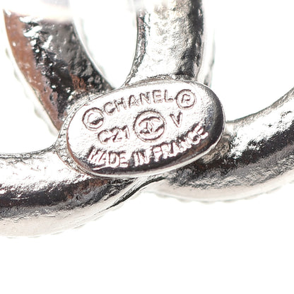 Chanel Crystal CC Earrings Silver 4 of 5