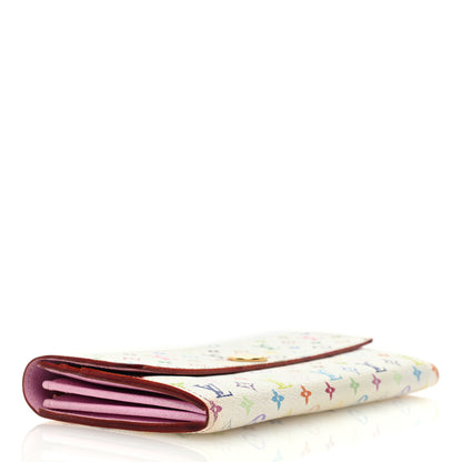 Louis Vuitton Monogram Multicolor Sarah Wallet White Litchi 4 of 6
