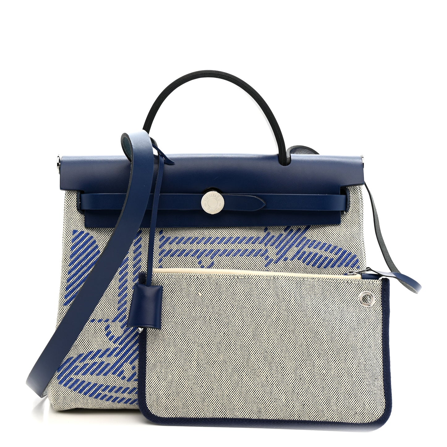Vache Hunter Toile H Brides de Gala Herbag Zip Retourne 31 PM Bleu De France Ecru Black Bleu Saphir