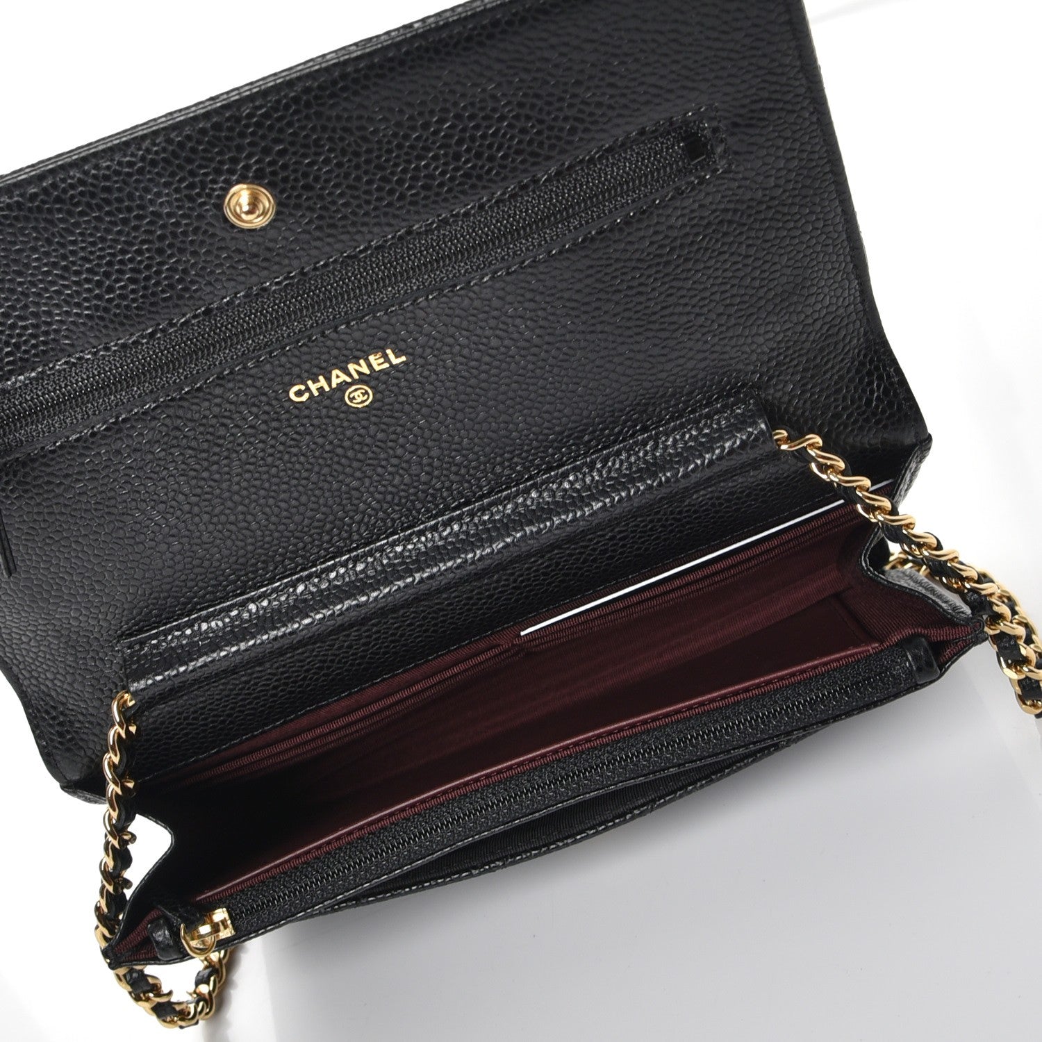 Chanel Caviar Quilted Wallet On Chain WOC Black 5 of 9