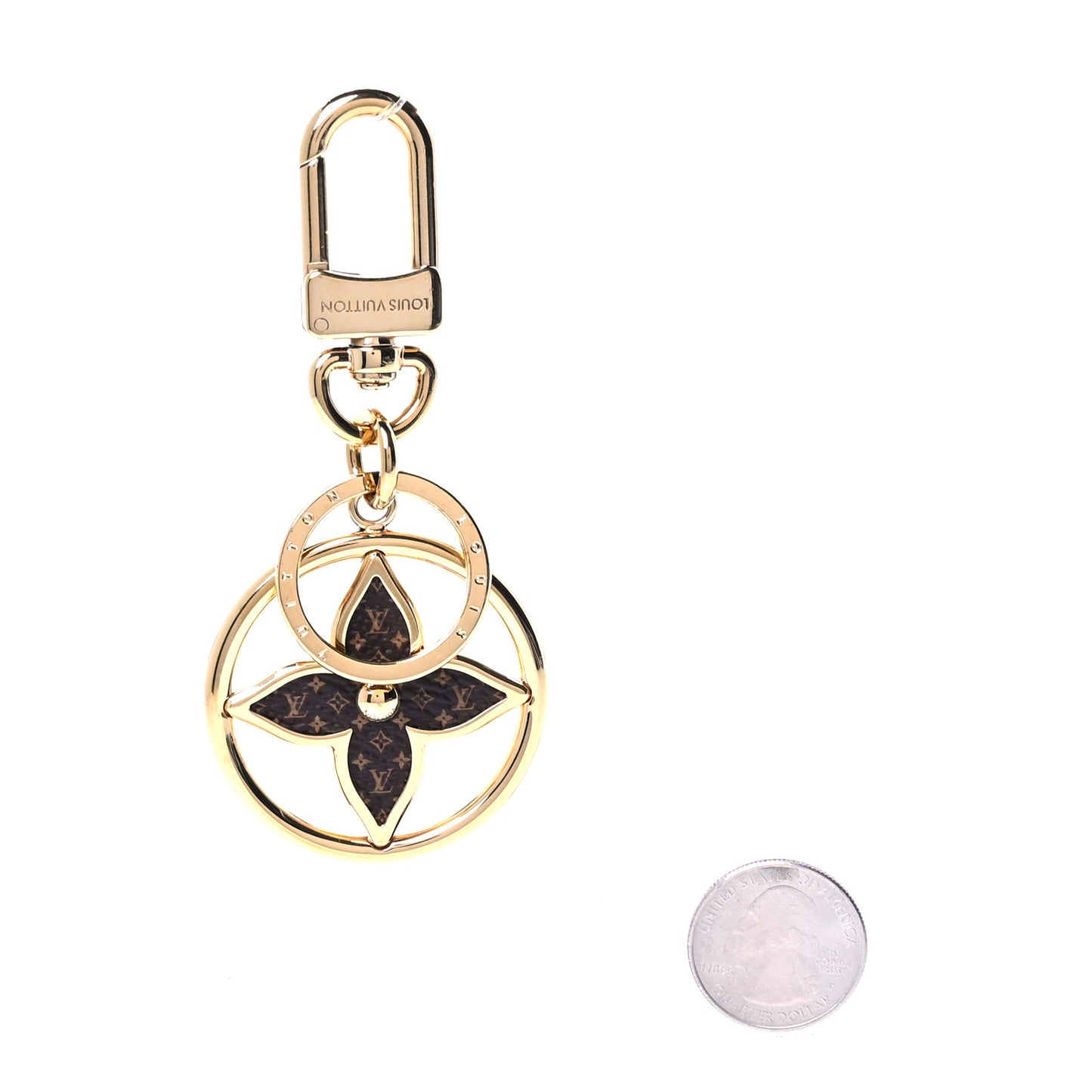 Monogram Puzzle Flower Bag Charm Key Holder