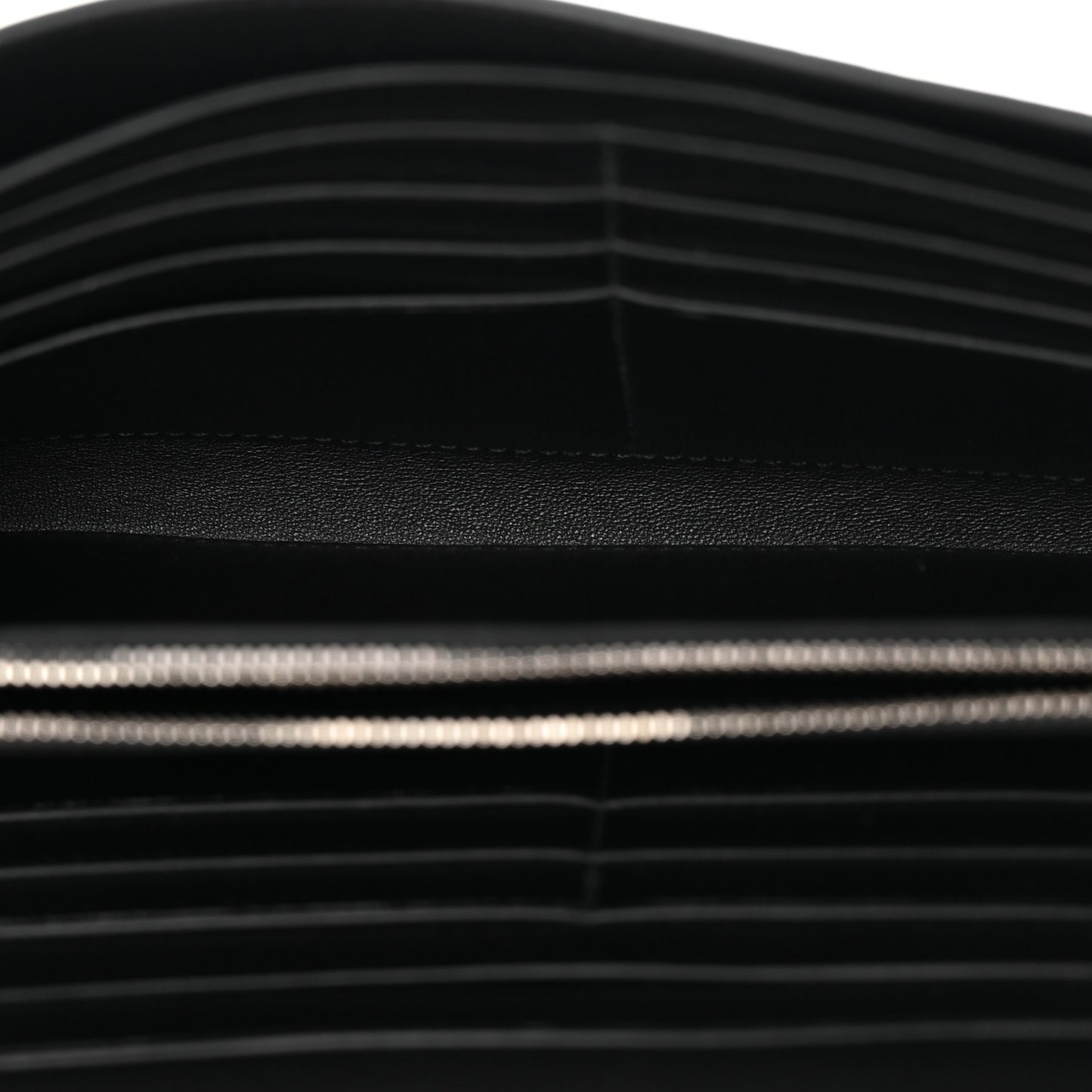 Shiny Alligator Constance Long Wallet Black
