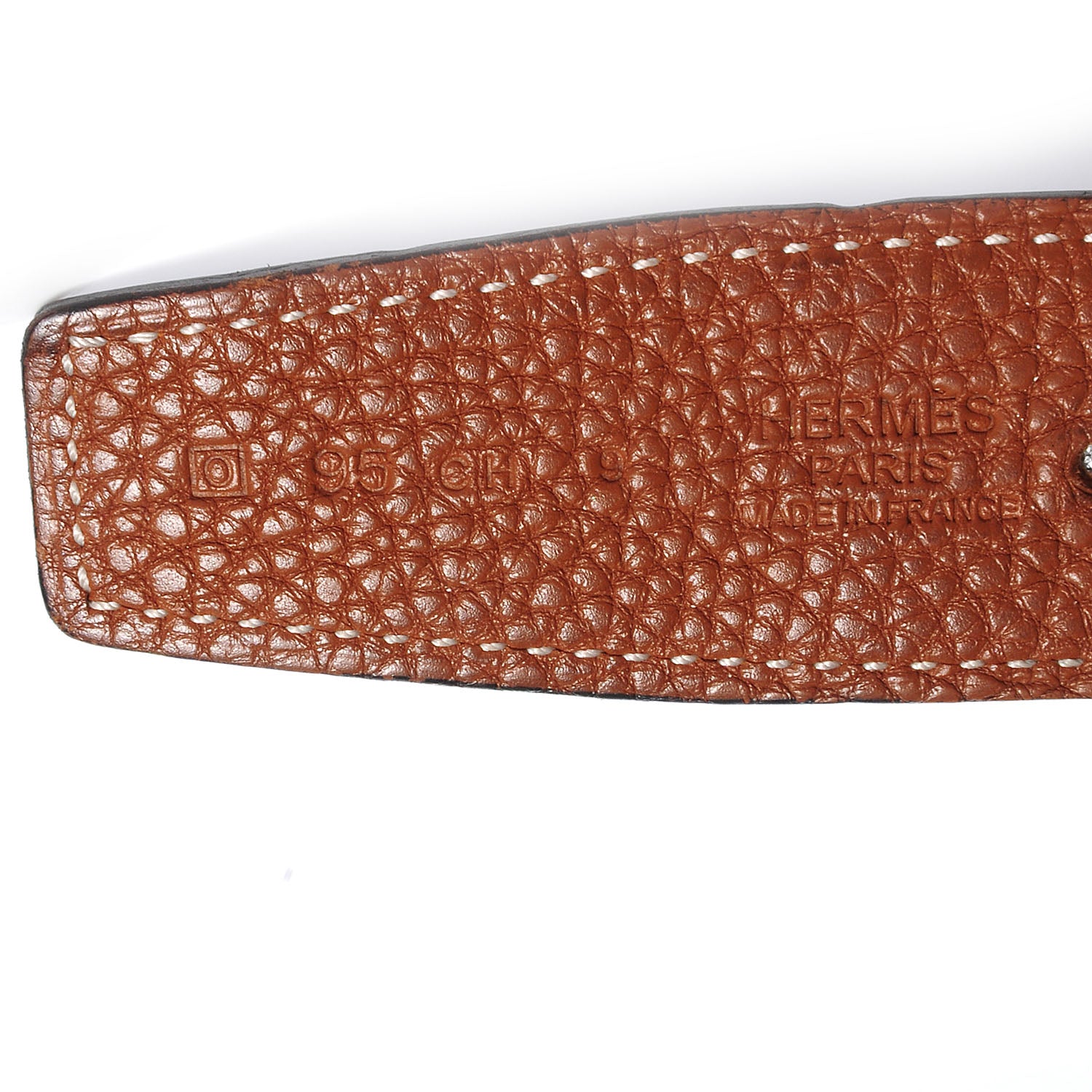 Hermes Box Togo Reversible Guilloche 32mm Gold H Belt Black 95 3 of 4