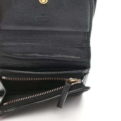 Gucci Calfskin Matelasse GG Marmont Card Case Wallet Black 5 of 12