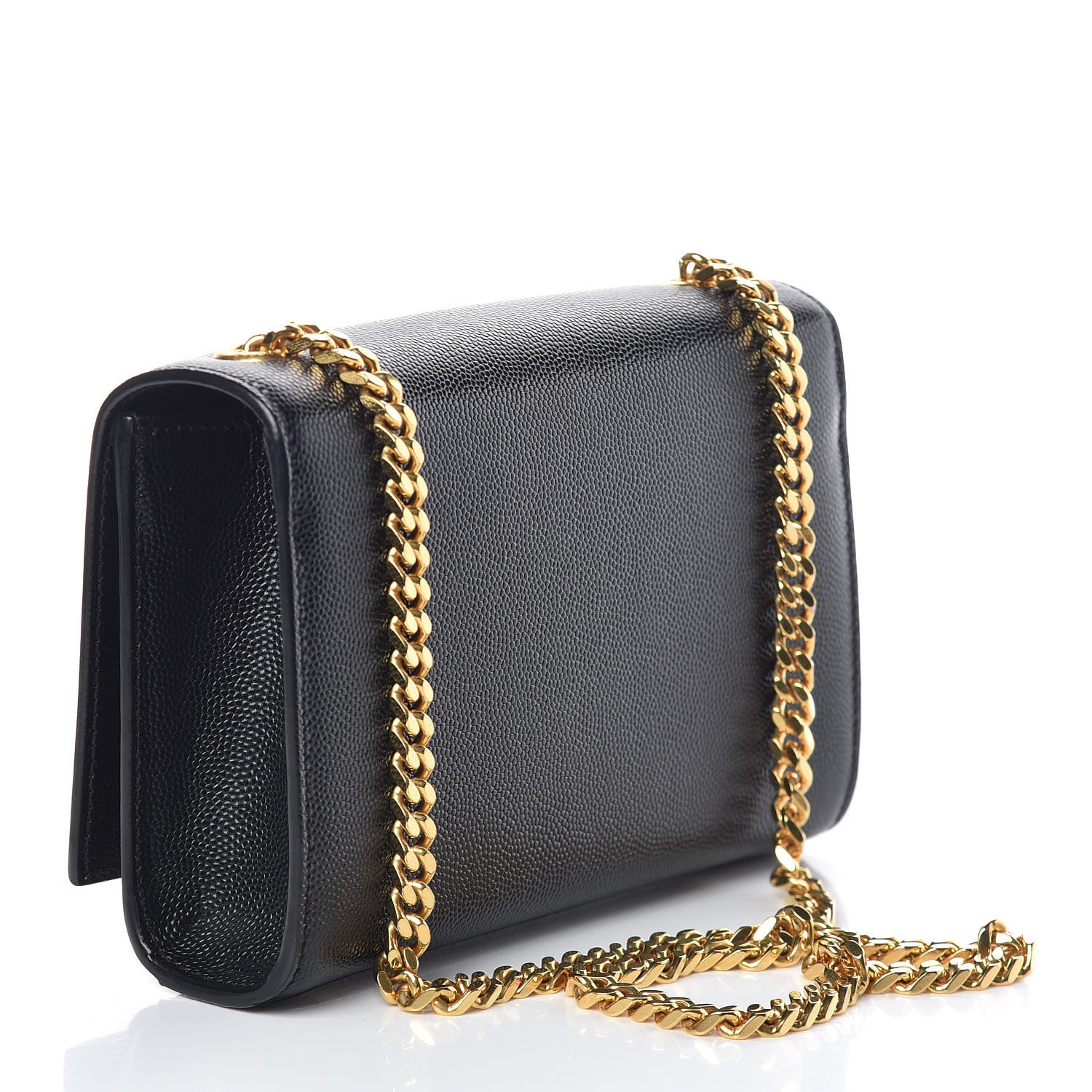 Saint Laurent Grain De Poudre Small Monogram Kate Satchel Black 3 of 8