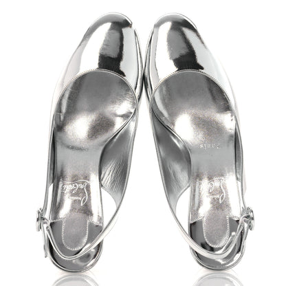 Christian Louboutin Specchio So Jane Sling 55 Pump 39.5 Silver 2 of 13