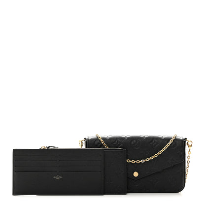 Louis Vuitton Empreinte Pochette Felicie Chain Wallet Black 1 of 10