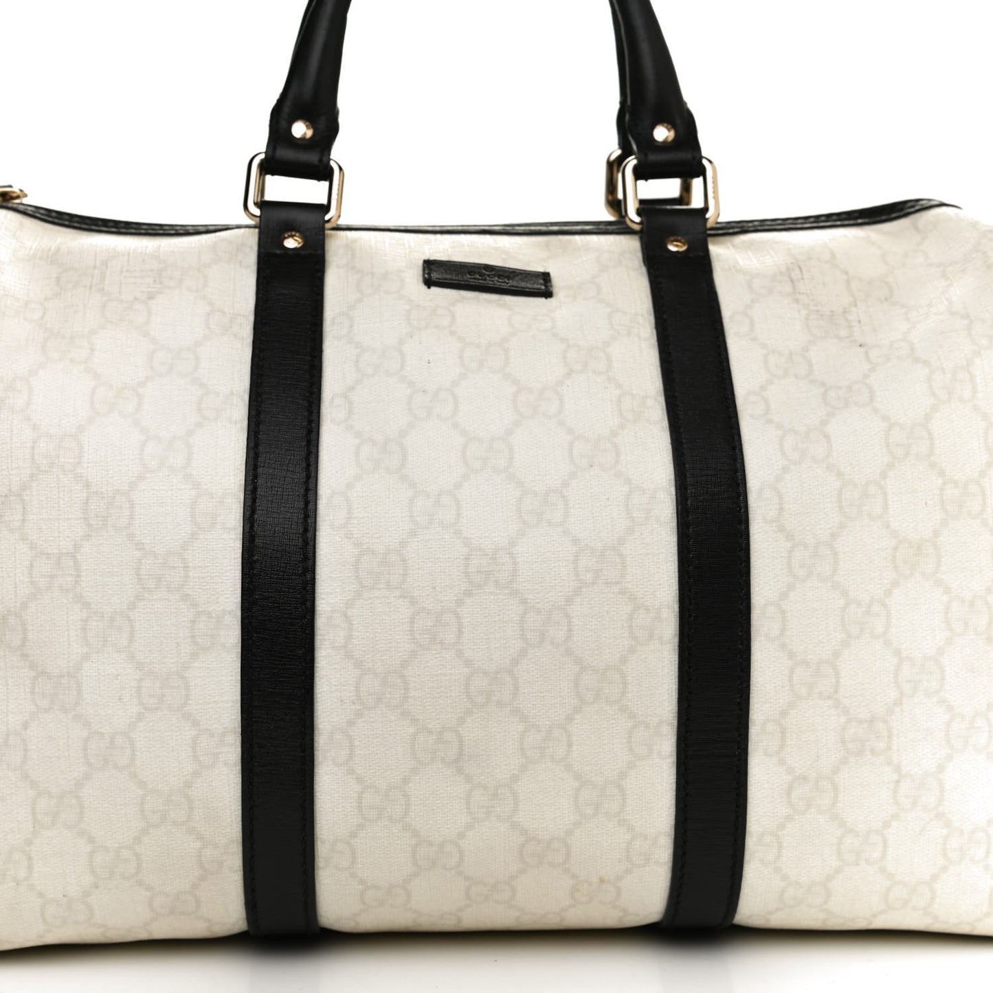 GG Plus Monogram Medium Joy Boston White Black