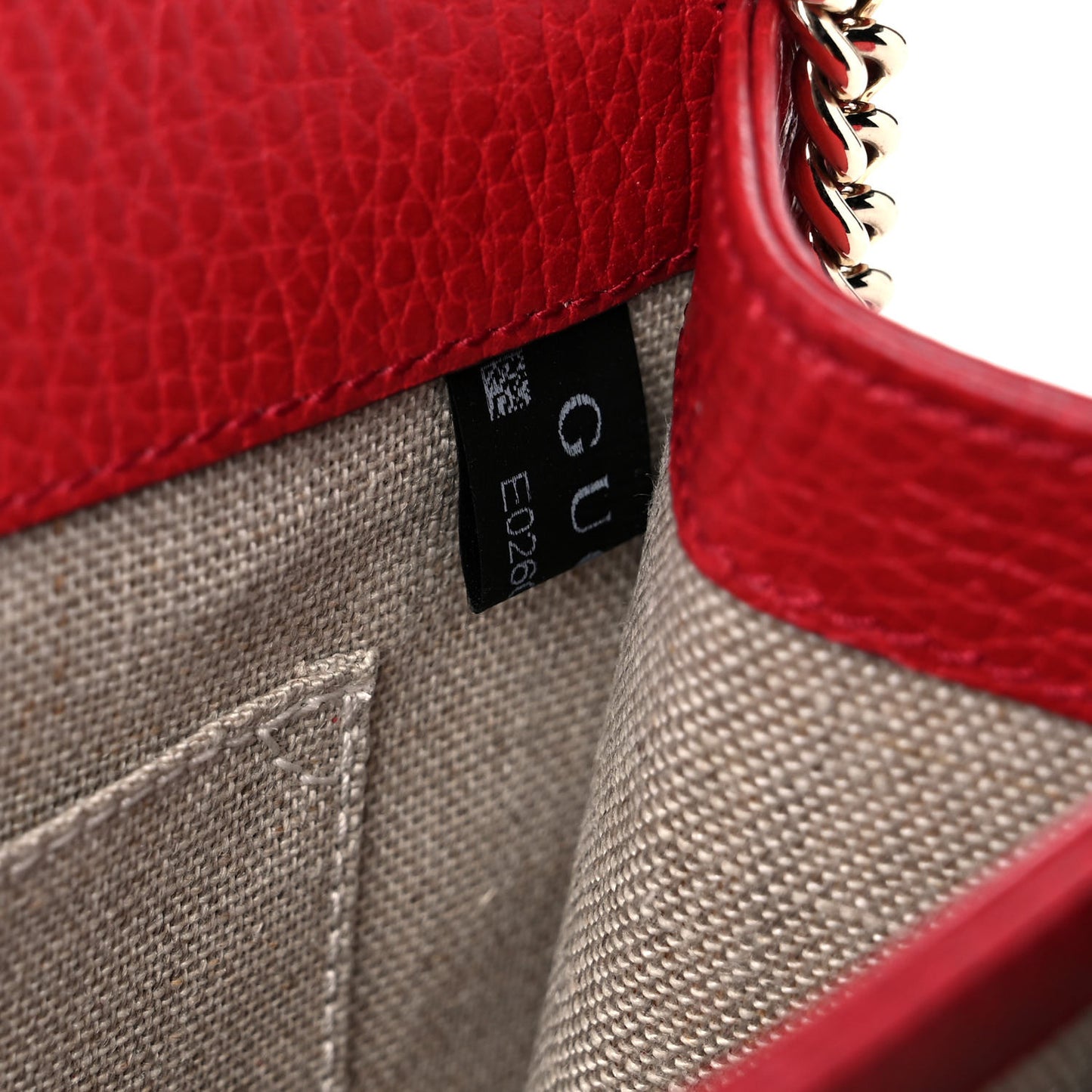 Dollar Calfskin Small Interlocking G Shoulder Bag Red