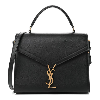 Saint Laurent Grain de Poudre Medium Classic Monogram Cassandra Top Handle Black 1 of 9