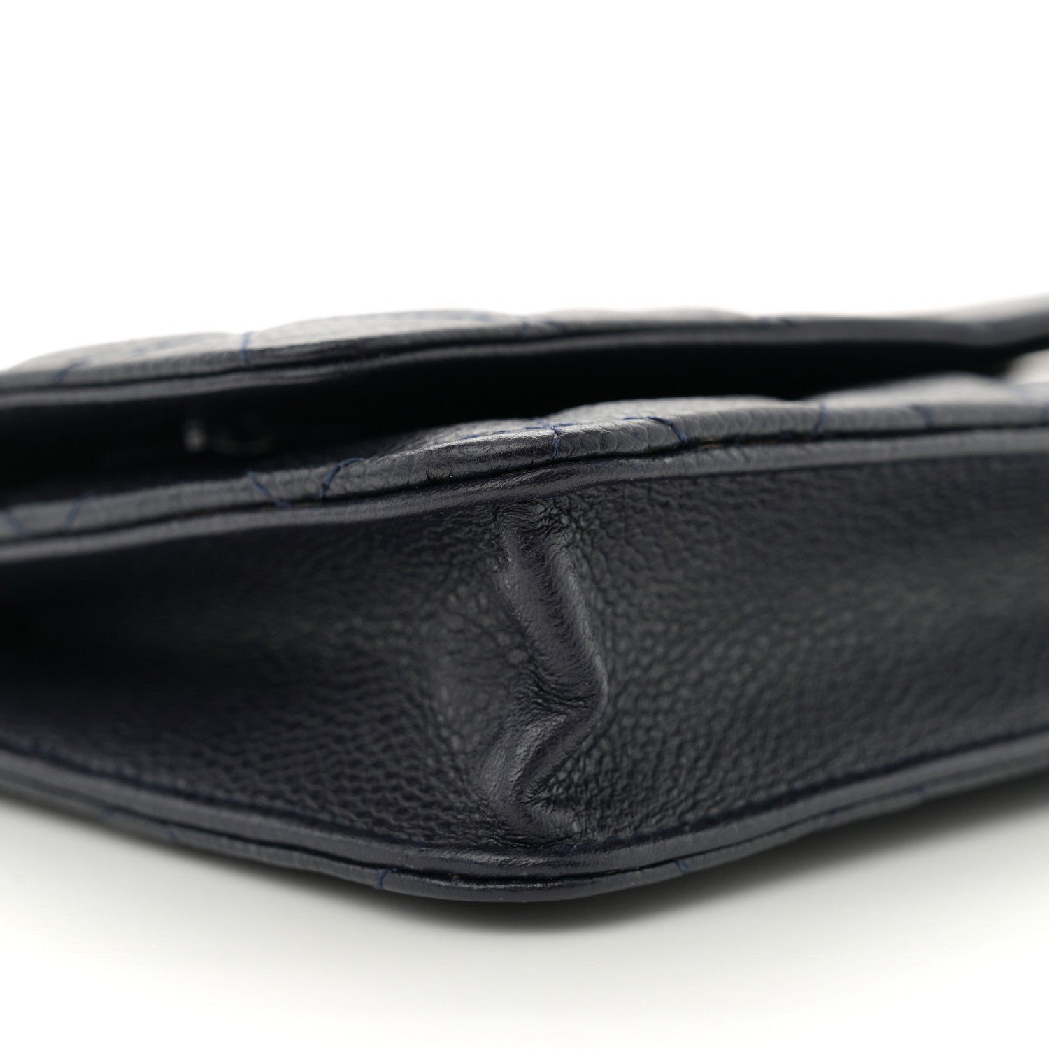 Chanel Caviar Quilted Wallet on Chain WOC Navy Blue 9 of 11