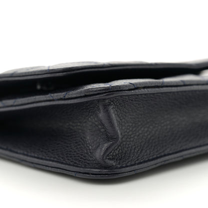 Chanel Caviar Quilted Wallet on Chain WOC Navy Blue 9 of 11