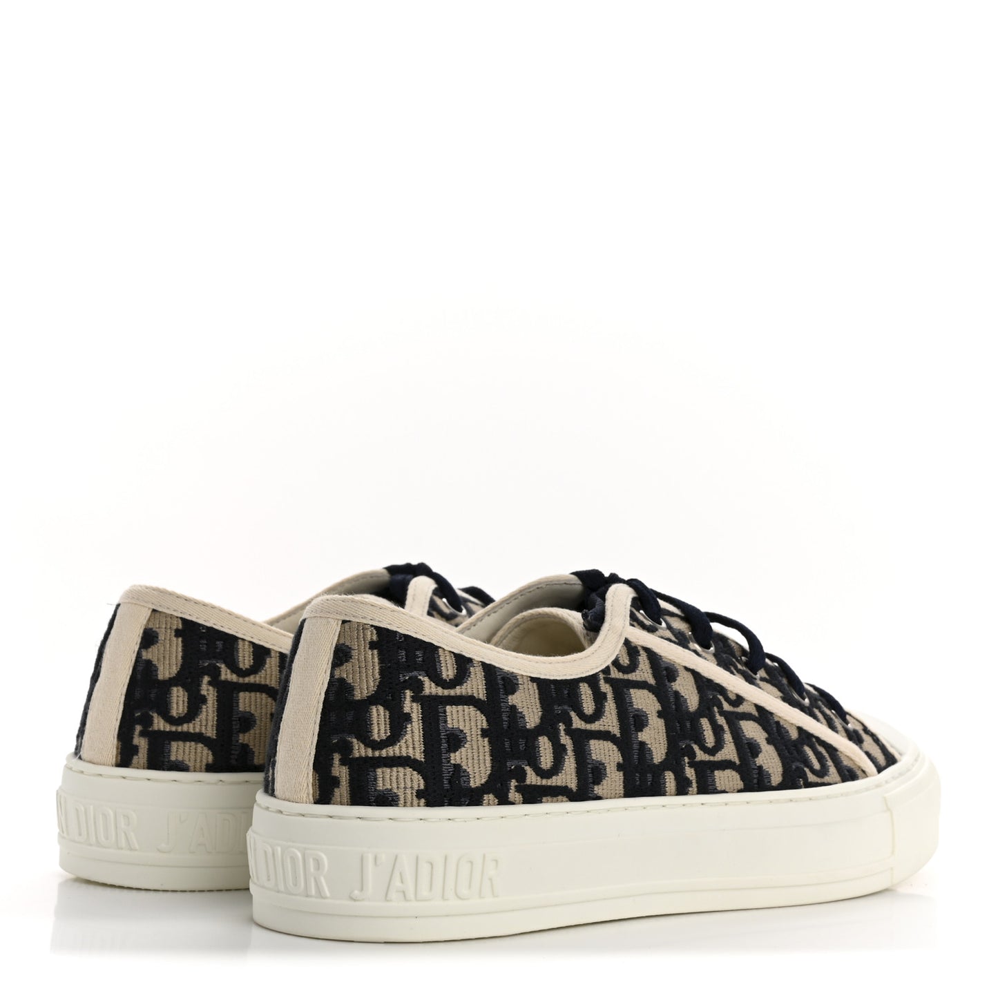 Canvas Oblique Walk'N Dior Low Top Sneakers 39 Deep Blue