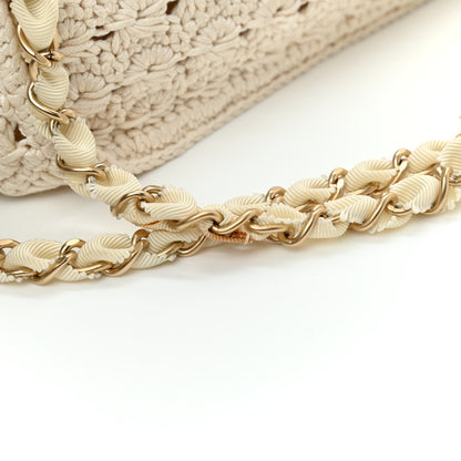 Chanel Crochet Camellia Small Flap Ivory 11 of 14