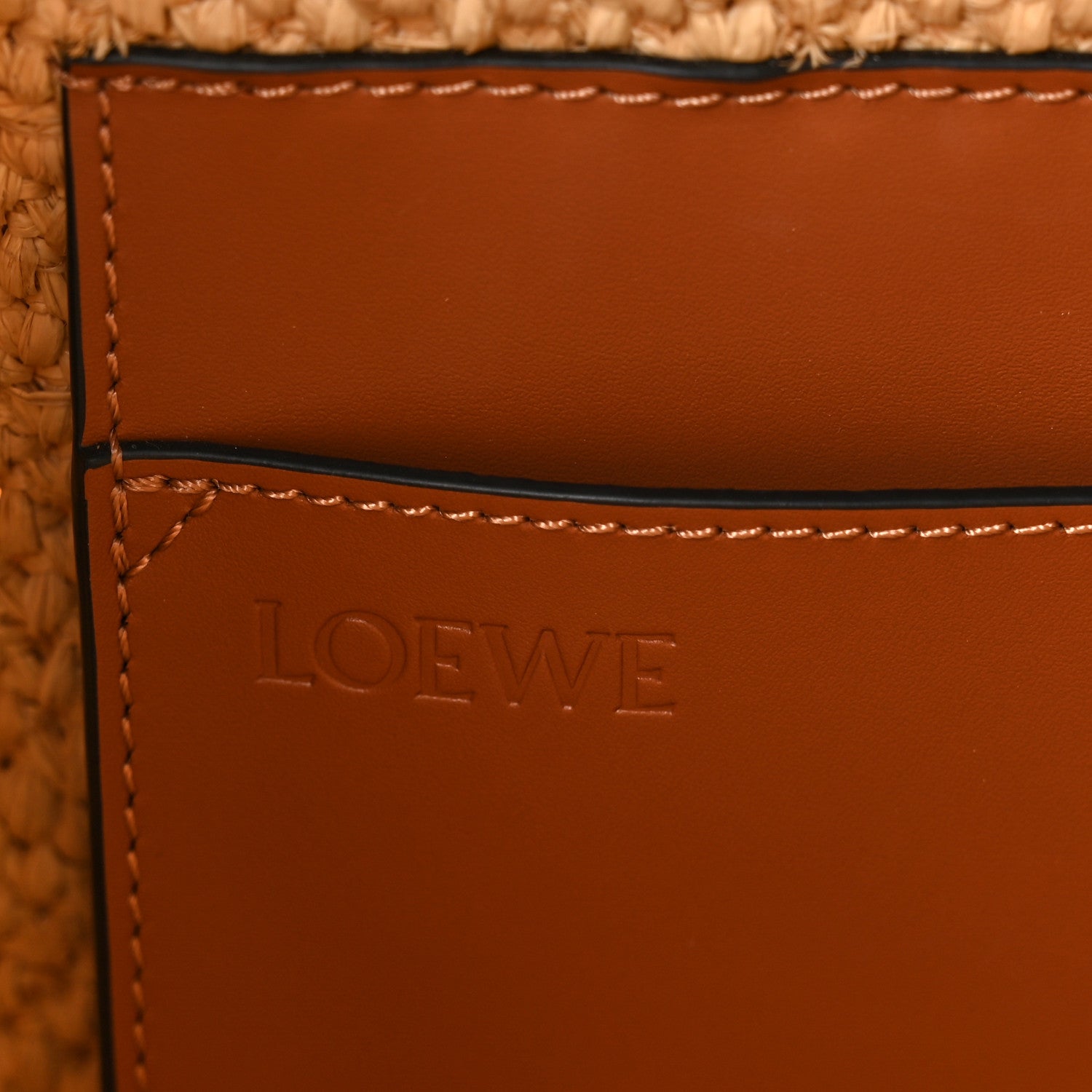Loewe Raffia Medium Paula's Ibiza Logo Tote Natural Tan 7 of 9