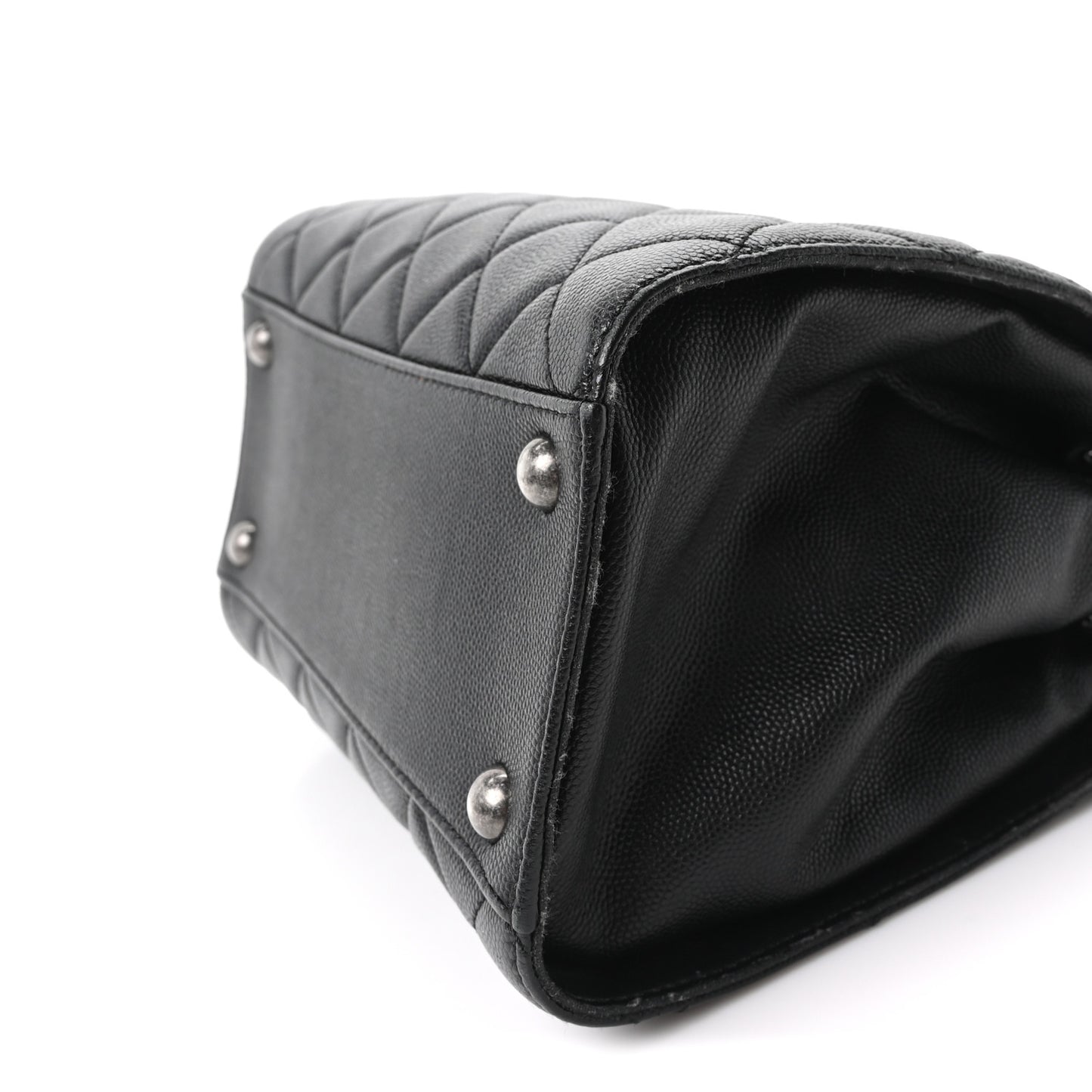 Caviar Quilted Small CC Bucket Bag Black