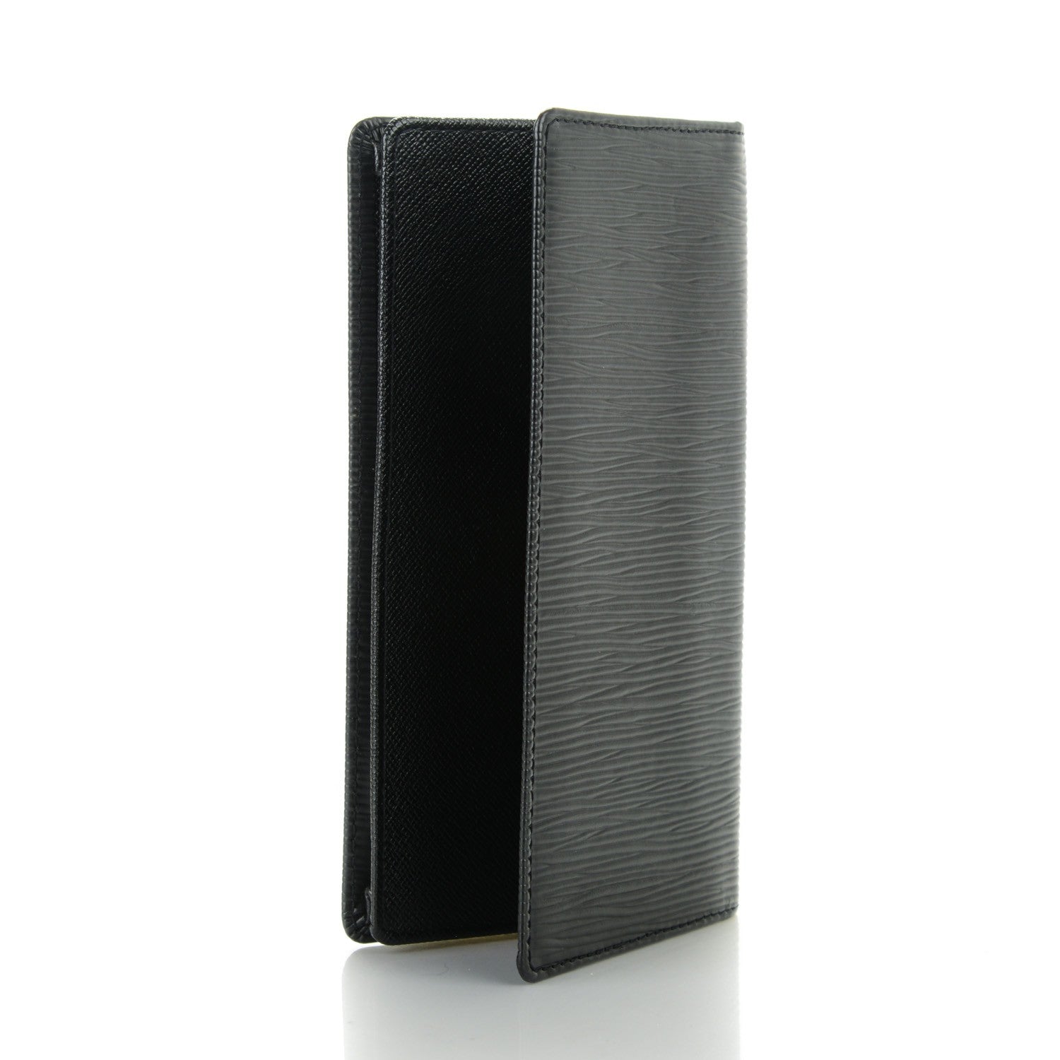 Louis Vuitton Epi Checkbook Organizer Wallet Black 3 of 7