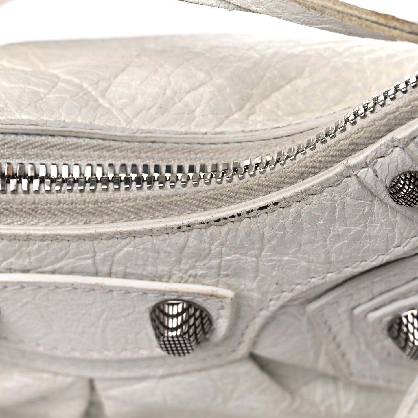 Agneau Arena Le Cagole Shoulder Bag XS Optic White