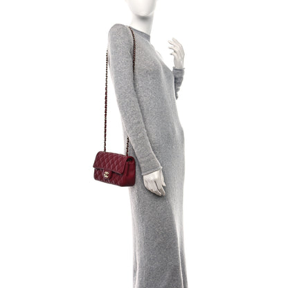 Chanel Lambskin Quilted Mini Rectangular Flap Burgundy 3 of 10