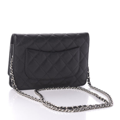 Chanel Caviar Quilted Wallet On Chain WOC Black 3 of 12